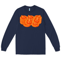 Navy halloween pumpkin cookies t shirt Long Sleeve Tee - minhPixels