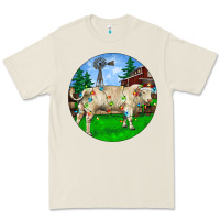 Bone Christmas Charolais Bull And Barnyard Premium Tee - RanaPortraitStore