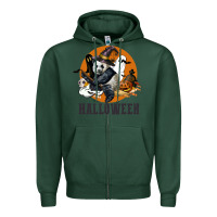 Sports Green hallowen panda Zipper Hoodie - LillyAllenDesigns