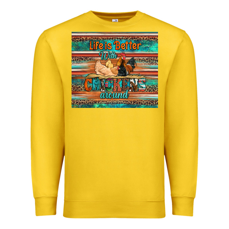 Life Is Better With Chickens Around Chicken Coop Premium Sweatshirt by Artiststas | Teevron
