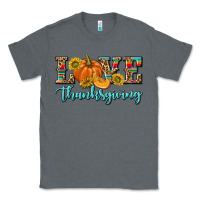 Charcoal Heather Love Thanksgiving Classic Tee - texasbilliewilder