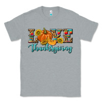 Heather Grey Love Thanksgiving Classic Tee - texasbilliewilder