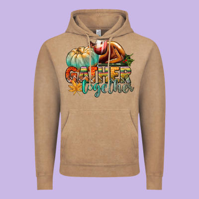Gather Together Vintage Hoodie Designed By Cowgirlartshop