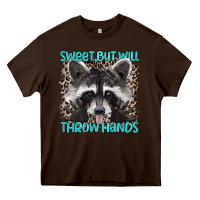 Chocolate Brown sweet but will throw hands Heavy Core Tee - Artiststas