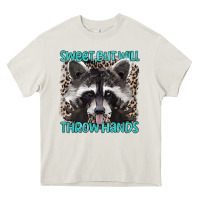 Cream sweet but will throw hands Heavy Core Tee - Artiststas