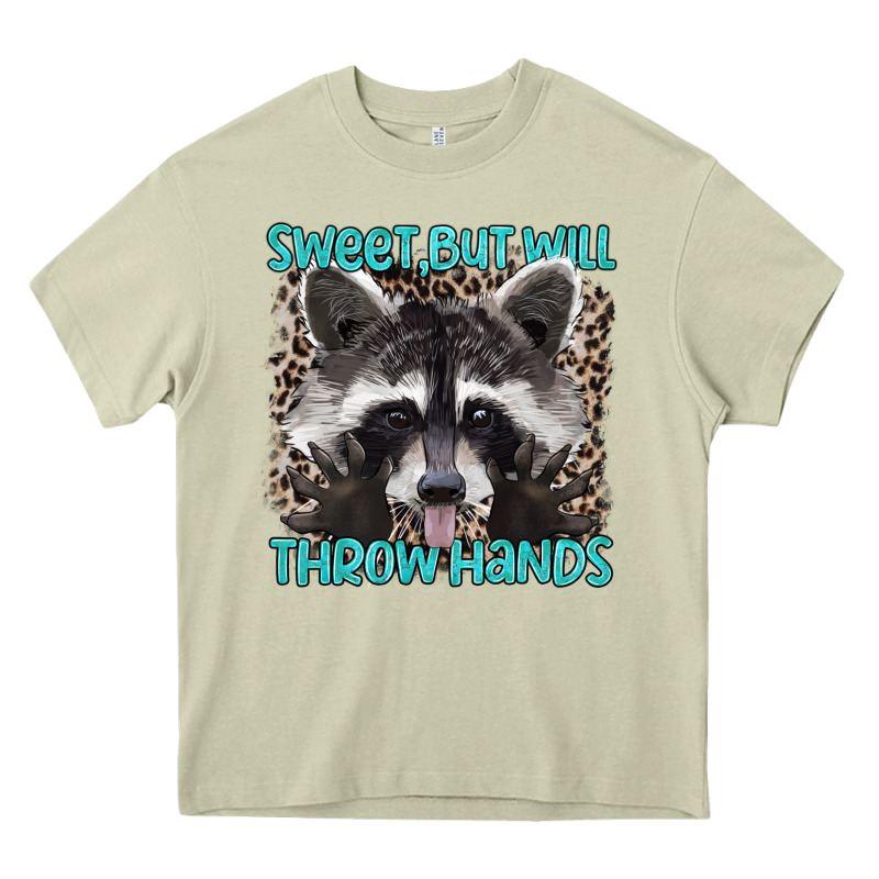 Sweet But Will Throw Hands Heavy Core Tee by Artiststas | Teevron