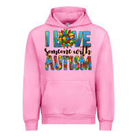 Fuchsia Pink ı love someone with autism Urban Hoodie - AdoDesignShop