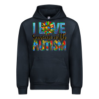 Navy ı love someone with autism Urban Hoodie - AdoDesignShop