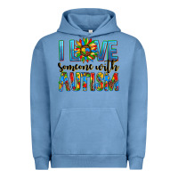 Pigment Pebble Blue ı love someone with autism Urban Hoodie - AdoDesignShop