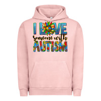 Pigment Salmon ı love someone with autism Urban Hoodie - AdoDesignShop