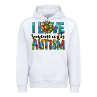 White ı love someone with autism Urban Hoodie - AdoDesignShop