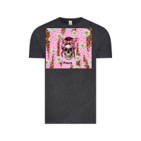 Vintage Black skull mom pink glitter with daisy Vintage Tee - TumblerDesignByShophia