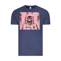 Skull Mom Pink Glitter With Daisy Vintage Tee | Teevron