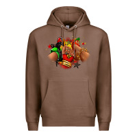 Chestnut Juneteenth sneaker and heel afro woman Premium Hoodie - RanaPortraitStore