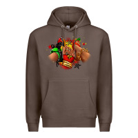 Coffee Juneteenth sneaker and heel afro woman Premium Hoodie - RanaPortraitStore