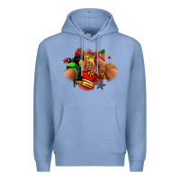 Colony Blue Juneteenth sneaker and heel afro woman Premium Hoodie - RanaPortraitStore