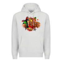 Dove Grey Juneteenth sneaker and heel afro woman Premium Hoodie - RanaPortraitStore