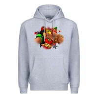 Heather Grey Juneteenth sneaker and heel afro woman Premium Hoodie - RanaPortraitStore