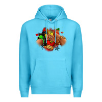 Ocean Blue Juneteenth sneaker and heel afro woman Premium Hoodie - RanaPortraitStore