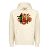 Sandshell Juneteenth sneaker and heel afro woman Premium Hoodie - RanaPortraitStore