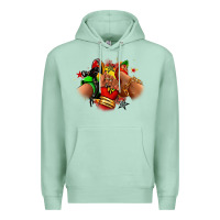 Seafoam Juneteenth sneaker and heel afro woman Premium Hoodie - RanaPortraitStore