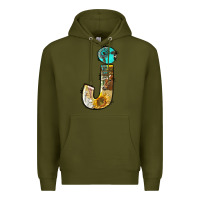 Army Green farm life alphabet lowercase letters j Premium Hoodie - BundleAndBundleShop