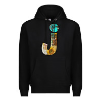 Black farm life alphabet lowercase letters j Premium Hoodie - BundleAndBundleShop