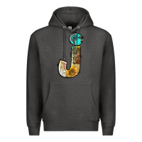 Charcoal Heather farm life alphabet lowercase letters j Premium Hoodie - BundleAndBundleShop