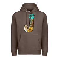 Coffee farm life alphabet lowercase letters j Premium Hoodie - BundleAndBundleShop