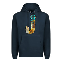 Navy farm life alphabet lowercase letters j Premium Hoodie - BundleAndBundleShop