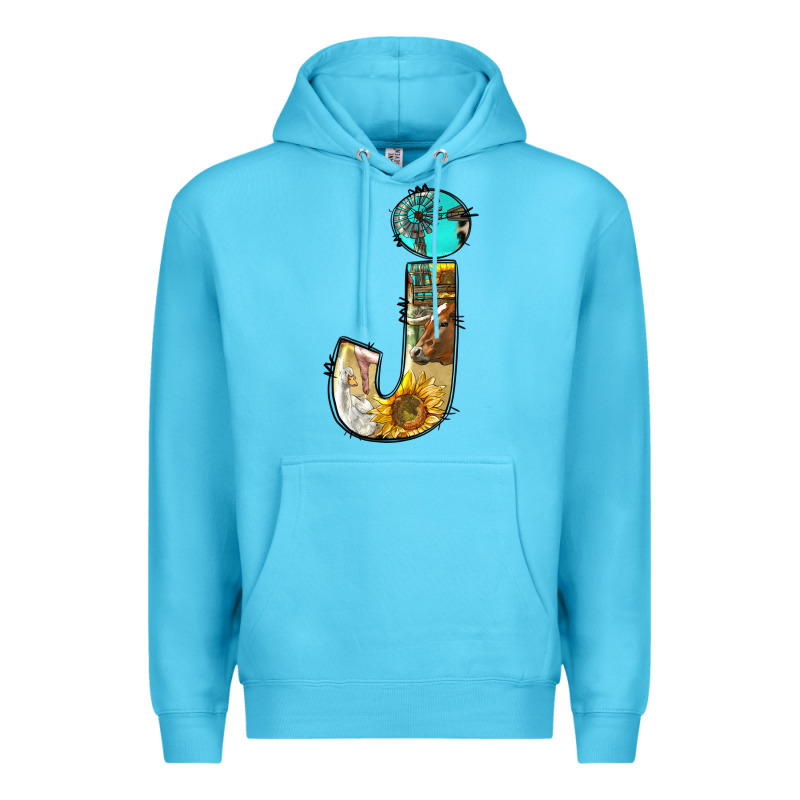 Farm Life Alphabet Lowercase Letters J Premium Hoodie by BundleAndBundleShop | Teevron