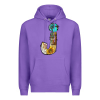 Purple farm life alphabet lowercase letters j Premium Hoodie - BundleAndBundleShop
