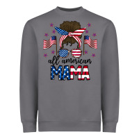 Storm All American Mama Messy Buny Heavyweight Sweatshirt - CowhideDigitalArt