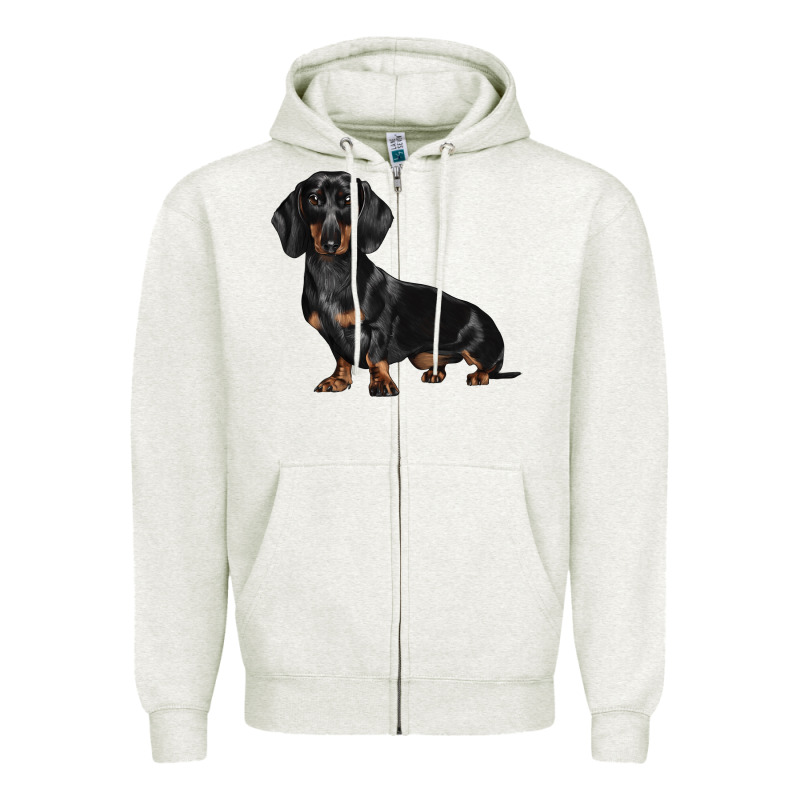 Dachshund Dog Illustrations Zipper Hoodie by LillyAllenDesigns | Teevron