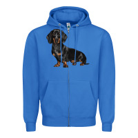 True Royal Dachshund Dog Illustrations Zipper Hoodie - LillyAllenDesigns