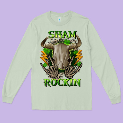 Sham Rockin St. Patrick's Day Long Sleeve Tee Designed By Cowgirlartshop