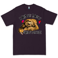 Plum Valentine Sloth, I Love You Slow Much Premium Tee - Bettercallsaul