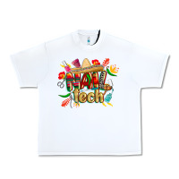 White cinco de mayo nail tech Urban Heavy Tee - CowGirlArtShop