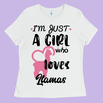 Just A Girl Who Loves Llamas I Love Llamas Ladies Tee Designed By Bettercallsaul