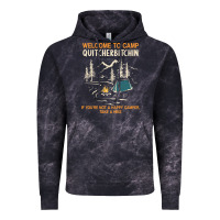 Cloud Black welcome to camp quitcherbitchin camping camp quitcherbitchin Vintage Hoodie - minhPixels