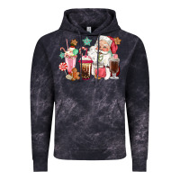 Cloud Black pink santa christmas santa coffe cups Vintage Hoodie - CowGirlArtShop
