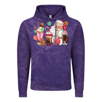 Cloud Purple pink santa christmas santa coffe cups Vintage Hoodie - CowGirlArtShop