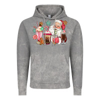 Cloud Rock pink santa christmas santa coffe cups Vintage Hoodie - CowGirlArtShop