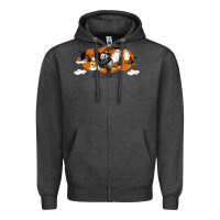 Charcoal Heather Hallowen Panda Zipper Hoodie - LillyAllenDesigns