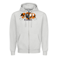 Dove Grey Hallowen Panda Zipper Hoodie - LillyAllenDesigns