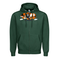 Sports Green Hallowen Panda Zipper Hoodie - LillyAllenDesigns