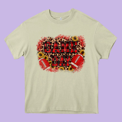 Game Day Football Heavy Core Tee Designed By Jahusdesignshop