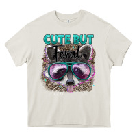 Cream cute but feral Heavy Core Tee - Artiststas