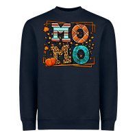 Navy Fall Autumn Leopard Momo Heavyweight Sweatshirt - LillyAllenDesigns