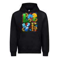 Black love with heart sunflower Urban Hoodie - AdoDesignShop